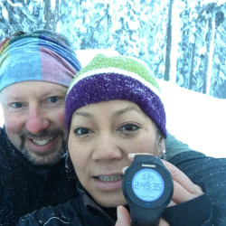 Kim: We chose to snowshoe at Alpental in Washington State.