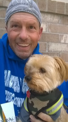 Kris: Ran two miles with Maxie, then 10K by myself! 35 Degrees in Green Bay WI today!