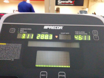 Kelsie: I hate running on the treadmill but when it's 10 degrees outside its a no brainer.