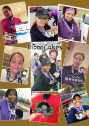 Melissa: The BooCakes completed our 5k from all over the US.  (SC, CA, NJ, MD & DE