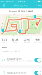 Jason: A little over a 5k but a wonderful run before Thanksgiving Dinner!!!