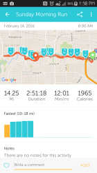 Debbie: This was my Half Marathon on 2/14 in Houston Texas; the R&B Half Marathon.  Runkeeper was off but it shows my course.  the above time i recorded is the correct time off my timing chip.