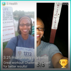 KIMBERLY: Completed my first virtual stride.  I have "Seized the day!" Thanks and love you, Lynn!