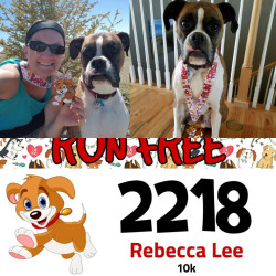 Rebecca: My running buddy and I finished!