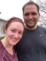 Hannah: Improved my 10k time by 8 minutes, since my first 10k @ the Fargo Marathon, this time last year. Looking rough, feeling good.