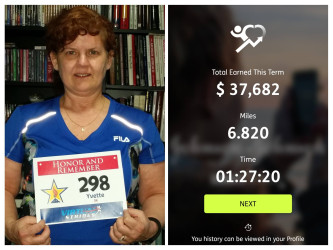 Yvette: I signed up to do a 5K but ended up with a couple extra miles!
