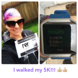 Shelley: I walked my 5K!