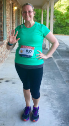 Jessica: My 5th 5k of 2016! Thanks for letting me also use it as a way to honor and remember everyone that has served our country both overseas and at home and given me the freedom to chase my dreams!