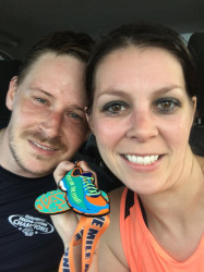 Elizabeth: Celebrated 10 years of marriage with a 10k