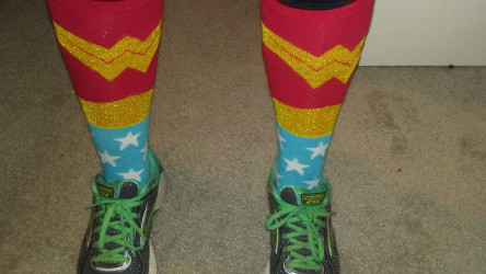 Raven: Had to wear my wonder women socks with capes! Made me feel powerful within my weird self:) #stayweird! Good luck to everyone else participating! The sky is th limit!