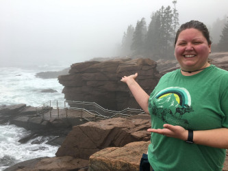 Natalie: Hiked the 4 miles ocean ridge path in Acadia National Forest. Thunder Hole, pictured, is about halfway through.