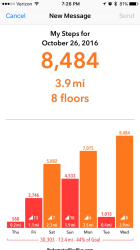 Lynn: 7,021 steps 3.5 miles