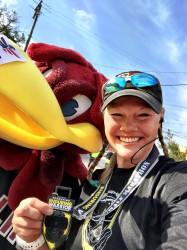 Kelly: Virtual 5k COMPLETE with USC Gamecock mascot, Cocky! #neverforget #oew