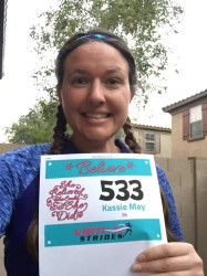 Kassie: My very first 5k/virtual race! She Believed She Could So She Did!