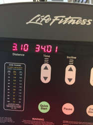 Cara: The dreaded treadmill! But I had to, there's 35 inches of snow outside