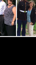 Laura: Inspired by my Marine, I've lost 99 pounds to be able to run!!!