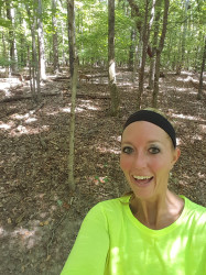 Lori: Trail run with a little deer for turtle krawl 5k!!!