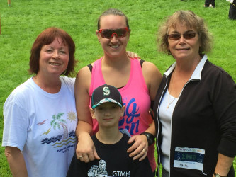 Jennifer: "With the family at the Terry Fox Run"