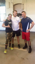 Taylor: "Rob LaBrecque, Bob Raganeisi, and Taylor Verville at the Fire Station! 10k Virtual Strides! Memorial Day Weekend! AROO! 'Merica!!! Thinking of you Christine Marie Dion! The Ninja!"