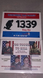 Kay Ko: "Currently deployed to an undisclosed location in SW Asia. We are doing our Battery Memorial Day half marathon ruck tomorrow, and I have my number ready!"