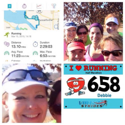 Deborah: "Great friends helping us to run out virtual run for I Heart Running!!"