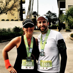 Tara: "Finished 13.1 miles side by side with my brother in 2:41!! I was shooting for 3:00 so yeah, I am so proud, so ecstatic, so exhausted!"