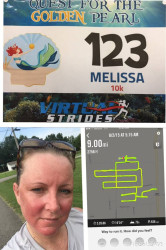 Melissa: "Did more than the 10K... Getting ready for a half marathon!"