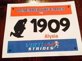 Alysia: "Did a virtual 10K with my daughter, Mika, who told me about this just before we started out. For a great cause."