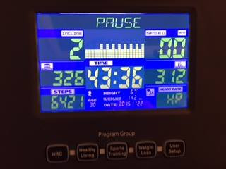 Gwen: Treadmill work, Build Running Base R1W1x17 with 5min Warm Up & 5min Cool Down