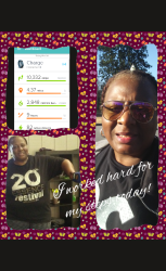 Donna: I started my virtual race today at boot camp and finished outside at Piedmont Park in Atlanta. It was an absolutely beautiful day.