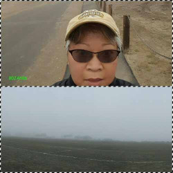 ANGELITA: Though it was cold and foggy, it was quite motivating to complete the run.