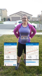 Jessica: I thought I was done the first time, only to realize I needed a couple of extra steps to complete the 3.1 miles.
