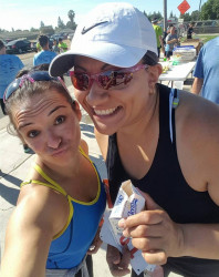 Leticia: My buddy Kenia ran with me all of the way...had a blast running for this great cause...loved the sandcastle medal!