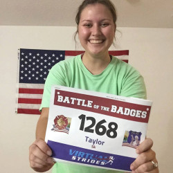 Amanda: My Dad was killed in the line of duty and October 14th will be the 10 year anniversary. Thank you for doing this run! I am not a runner at all but I will be now because of Virtual Strides!!!