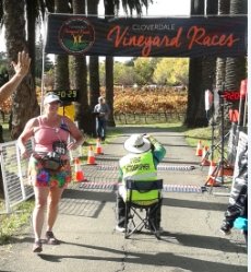 Kelly: I completed the Cloverdale California Half marathon today 10/23/2016