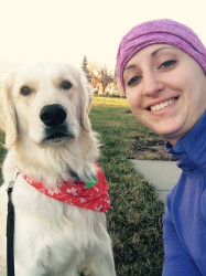 Laura: I ran the race with my best buddy!