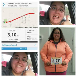 Sophia: "Felt great! Got a run in before work and I PRed!! Great start off to my 5K extravaganza! #5kJunkie #ProudOfMyself #30RacesIn2015"
