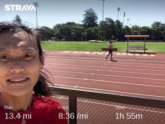 Riya: DSE Week 4 Track Workout and extra mileage for 13.42 miles.