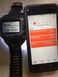Benjamin: 3.4 miles completed 3/12/18 in 38 minutes via Apple Health App and Garmin