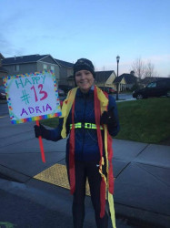Adria: My 13th half marathon for 2018! Reached by goal of 13th half marathons and 1200 miles for this year! Also, my first virtual race and it was more fun than I had thought!