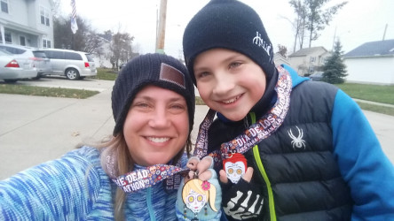 Brandy: My son's first 5K run!!!