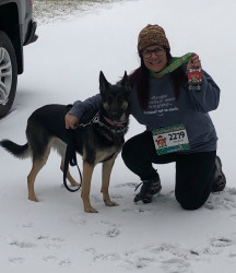 Kim: So glad I found this site! I love doing 5k's, I love having something tangible to mark the achievement, and I won't do them without my girl Ali. It's not always easy to find dog friendly 5k's (especially ones you can WALK). This is a wonderful way for us to do it!! This is our 1st one of 2019!!! Thank you Virtual Strides!!!
