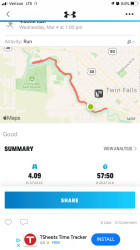 Marcette: 4.09 mile run/walk