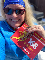 Sabrina: Celebrating my 45th birthday with my first half marathon! Warrior Woman seemed fitting.
