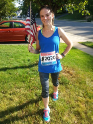 Alexis: "Glad to run in honor of those who have fallen!"
