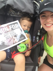 Jenna: "10k race with my toddler to honor the fallen"