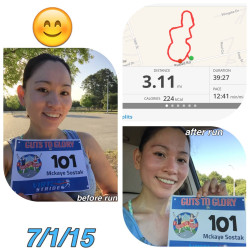 Catherine: "It takes guts to achieve glory.... My 2nd virtual run done cant wait for the next one"