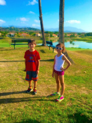 Pati: "Ran with my mom & brother
Bib #212/213/214

We ran around Palmas Del Mar & into the Pterocarpus Forest where we saw frogs, spiders, turtles, lizards & one super cool Falcon! 
✌️"