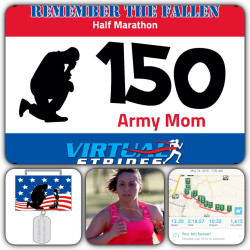 Sonya: "This race is dedicated to a young soldier who lost his life about a month ago. He was a good friend of my son, who is a soldier stationed in Fort Drum, NY."