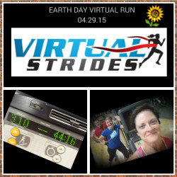 Robin: "First virtual run done!  Looking forward to many more.  Props to my friends for their support and awesome photo bombing skills!!"